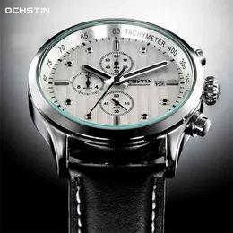 Watches Mens Luxury Top Brand OCHSTIN Sports Waterproof Date Chronograph Quartz Wristwatch Clock 210407