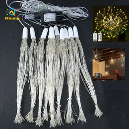 10 IN 1 1200LEDs Plug String Lights Waterproof Dimmable Flexible 8 Modes Room Decor LED Firework Strings Light with Remote