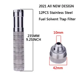 304 Stainless Steel Solvent Trap 9.25 Inch 10mm Part 1/2"x28 and 5/8"x24 For NaPa 4003 WIX 24003 Car Fuel Filter