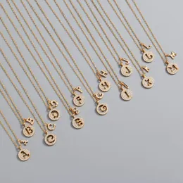 Подвесные ожерелья изящные индивидуальные инициалы цепь крошечные детские золотые название D G Sterling Silver Letter 925 Начальное ожерелье