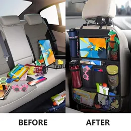 Organizzatore del sedile posteriore dell'auto Organizzatore ordinato Tasche portaoggetti Tappetini per sedili Protezioni per schienali per bambini Strumento per accessori da viaggio per bambini