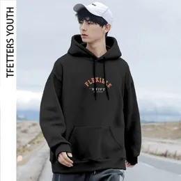 TFETTERS Marke Herbst Winter Kleidung Männer Langarm Casual Brief Druck Hoodie Männliche Koreanische Mode Harajuku Hoodies 210819