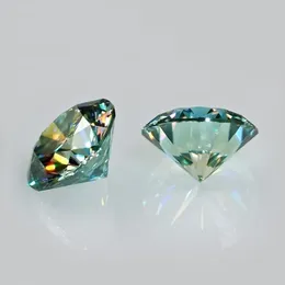 BoeyCJR 0,5 / 1 / 1,5 / 2 / 3CT Rund Brilliant VVS1 Blue Moissanite Diamond Loose Bead Smycken Tillbehör