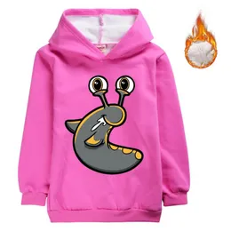 Squid Slogoman Playing Velvet Hoodies For Kids Warm Pullover - Main Image