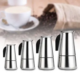 Stainless Steel Coffee Pot Mocha Espresso Latte Percolator Stove Coffee Maker Pot Percolator Drink Tool Cafetiere Latte Stovetop 210408