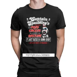 Mäns Captain Spaulding Fried Chicken Tshirt Devils Avvisar Tee Shirt House of 1000 Corpses Horror Halloween Present Toppar 210706