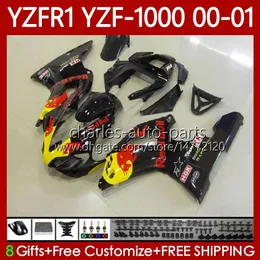 YAMAHA YZF-1000 YZF R 1 1000 CC YZF-R1 00-03 BODYWORK 83NO.27 YZF R1 1000CC YZFR1黄色赤00 01 02 03 2002 2003 2003 OEM Fairingsキット