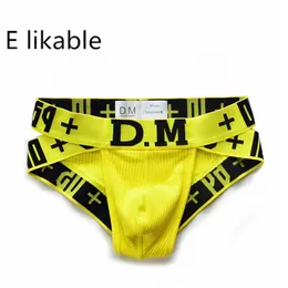 E likable youth letters men's underwear fashion sexy comfortable breathable low waist cotton briefs 210730