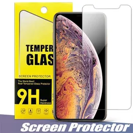 2.5D Tempererat glasskärmskydd 9h Explosion Proof Premium Clear Transparent Film för iPhone 15 Plus X XR XS 11 12 13 14 Pro Max With Retail Box
