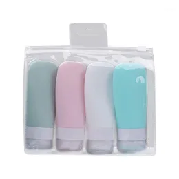 Storage Bottles & Jars 4Pcs 38/60/90ml Travel Portable Silicone Empty Leak Proof Squeezable Refillable Tubes Shampoo Lotion Containers