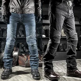 Qnpqyx 4 stagioni per motociclisti pantaloni in motocross jeans da cavalcata con oscuri attrezzatura protettiva in ginocchio