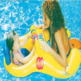 Life Vest & Buoy Floating Inflatable Mother Baby Swim Float Ring Bady Swimming Tube Parent-child Interaction Double Rings
