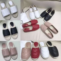 Espadriller dam Designer Dam Fritidsskor Flats Vår Höst Mode Äkta äkta läder Loafers Slip-On Platform Sko Stor storlek NO54