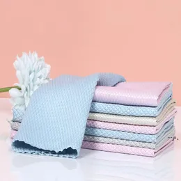 NEWHousehold Thicken Cleaning Cloths Solid Color Double Sided Clean Towel Rub Window Glass Rag Kitchen Dish Cleansing Cloth LLB10088