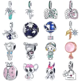 Original Design 925 Srebrny Urok Koraliki Fit Pandora Charms Bransoletka DIY Collection Boy Girl Women Fine Jewelry Prezent