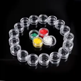 2021 5G 5ML High Quality Empty Clear Container Jar Pot With Black Lids for Powder Makeup, Cream, Lotion, Lip Balm/Gloss, Cosmetic Samples