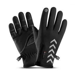 Ski Gloves Loogdeel Snowboard Windproof Waterproof Cold And Warm Night Reflection Five Finger Touch Screen Full Glove