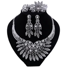 골드 컬러 쥬얼리 세트 여성 목걸이 귀걸이 두바이 아프리카 인도 신부 액세서리 잎 모양 jewellry 세트