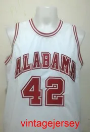 42 Latrell Sprewell Alabama Crimson Tide Retro Basketbol Forması Erkekler Dikişli Özel Herhangi Bir Sayı İsim Forma