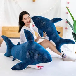 Großhandel 45 cm Plüschtiere Niedliches Hai-Kissen Plüschtier Kuscheltiere Weiche Kinderpuppe Weihnachtsgeburtstagsgeschenke