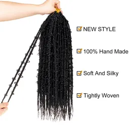 Box Butterfl Braids Crochet Hair 24" Box Butterfly Braids Crochet Hair Extensions Synthetic Braids Faux Locs Twist