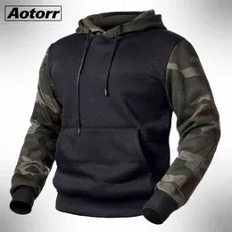 Armia Green Men wojskowy kamuflaż bluzy jesień zima bluzy z kapturem męski camo hoody hip hop streetwear marki Top 4xl 211217