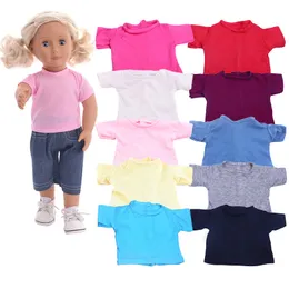 18 inch doll clothes undershirts pure color Apparel for American girl our generation