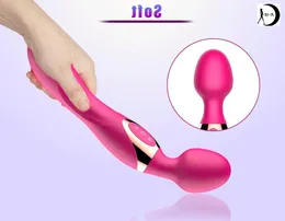 Big Vibrator Toys Mujeres Anal doble cabeza Vibradores Ano Masajeador Clítoris Masturbación Productos del sexo para adultos