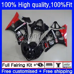 Feedings de Molde de Injeção para Suzuki GSXR1000 GSX-R1000 K3 2003-2004 Bodywork 25No.11 GSXR 1000 CC 1000CC 2003 2004 GSXR-1000 03 04 Motocicleta OEM Bodys Factory Red Black