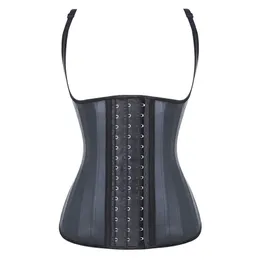 Corset Body Shaper 25 Steel Bones Latex Kamizelka Waist Trainer Odchudzanie Modelowanie paska ortopedycznego Taperek 220104