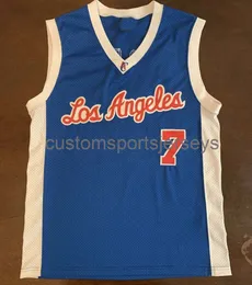 Mens Women Youth #7 Lamar Odom Blue Basketball Jersey Embroidery add any name number