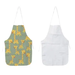 Heat Transfer Kitchen Apron Polyester Home Sublimation Blank Half Length Sleeveless Aprons DIY Creative Gift 70*48CM