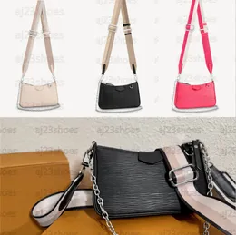 Легкий чехол на ремень крестовой сумка для тела черный EPI тисненый кожаный кошелек кошельки дизайнерские сумки широкий текстильный ремешок женские мини-цепные кабашки M81070