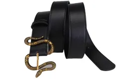 Designer Snake Buckle Belt High Quality Black Fashion