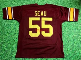 personalizzato JUNIOR SEAU USC TROJANS THROWBACK JERSEY SOUTHERN CAL STITCHED aggiungere qualsiasi nome numero