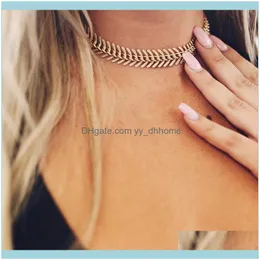 Chokers Necklaces & Pendants Jewelrychokers Simple Necklace Women Fishbone Airplane Initial Choker Chain Womens Jewelry Aessories Wholesale