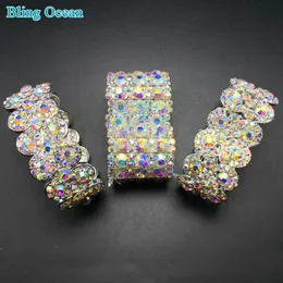 Modig speciell färgstark sexig catwalk domineering kristall ab elastisk armband npc tävling stretch armband hand smycken q0717