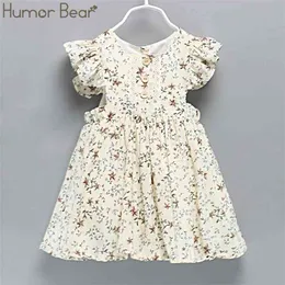 ガールズドレス夏の赤ちゃん子供カントリースタイルの花の女の子ノースリーブAライン子供服プリンセス210611
