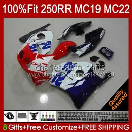 Honda cbr 250cc mc19 88-89 cbr 250r 1988-1989 112hc.82 cbr250rr 88 89 cbr250 rr cc 1988 1989 OEM 전체 bodys 키트 블루 광택