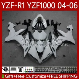 ヤマハYZF-R1 YZF R 1 1000 CC 2004-2006 Bodys 89NO.8 YZF1000 YZF R1 1000CC YZFR1 04 05 06 YZF-1000 2004 2006 OEMフェアリングキット光沢のある白