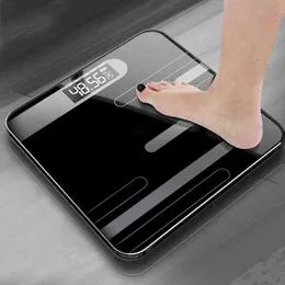 Body Fat Scale Pesando Vidro Eletrônico Smart LCD Display Digital Precisão Moda Eletrônica Maior Mostra Tempo Tempo H1229
