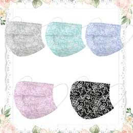 Adult disposable three-layer Neo-lace printing mask 5-color combination non-woven melt blown fabric