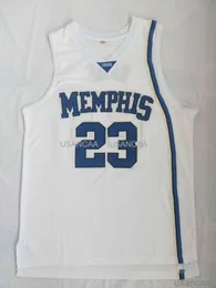 Ucuz Erkekler 23 Derrick Rose Tigers Beyaz Mavi Basketbol Forması Erkek S-XXL Dikişli