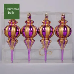 Decoração de festa Golden Golden Drop Ball de Natal Gadgets Criativo LECHINS PLÁSTICA ONENTES Ano Janela pendente Decorações de exibição