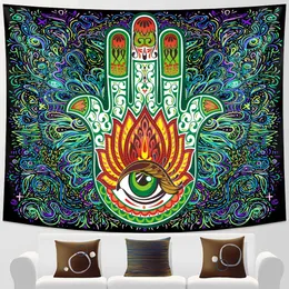 Indian Medytacja Medytacja Psychedeliczna Scena Home Decor Gobelin Czeski Hipis Sypialnia Bed Mandala Sofa Koc 210608