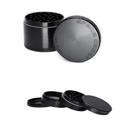 Space Case Grinder Accessori per fumo in lega di alluminio Diametro 63 mm a quattro strati con raschietto triangolare per tabacco spezia