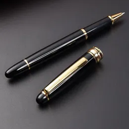 Moda metalowy długopis długopisy z czarnym olejem antypoślizgowy trwały długopis artykuły do pisania prezent reklamowy dostosuj WVT1776