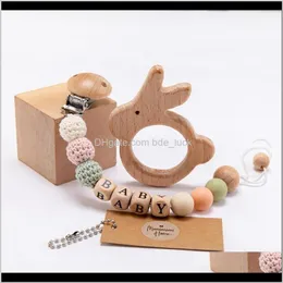 Pacifiers# Feeding Baby, Kids & Maternity1Set Personalize Name Pacifier Clip Wooden Dummy Chain Holder Cute Soother Baby Teething Toy Chew D