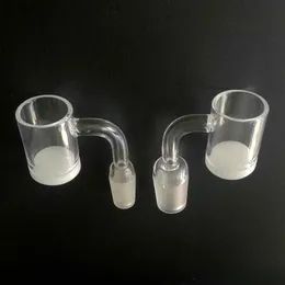 2022 Fashion New Quartz Banger White Opaque Botton 14mm 18mm Female Male Joint Flat Top Gavel Bangers Thick Nails Dab Rigs Smoking Accerssories GQB 01 02 03 04