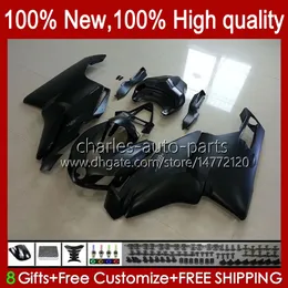 Motorcykel Fairings för Ducati 749-999 749s 999s 749 999 2003-2006 Flat Black ABS Bodywork 27NO.14 749 999 S R 2003 2004 2005 2006 749R 999R 03 04 05 06 OEM Bodys Kit